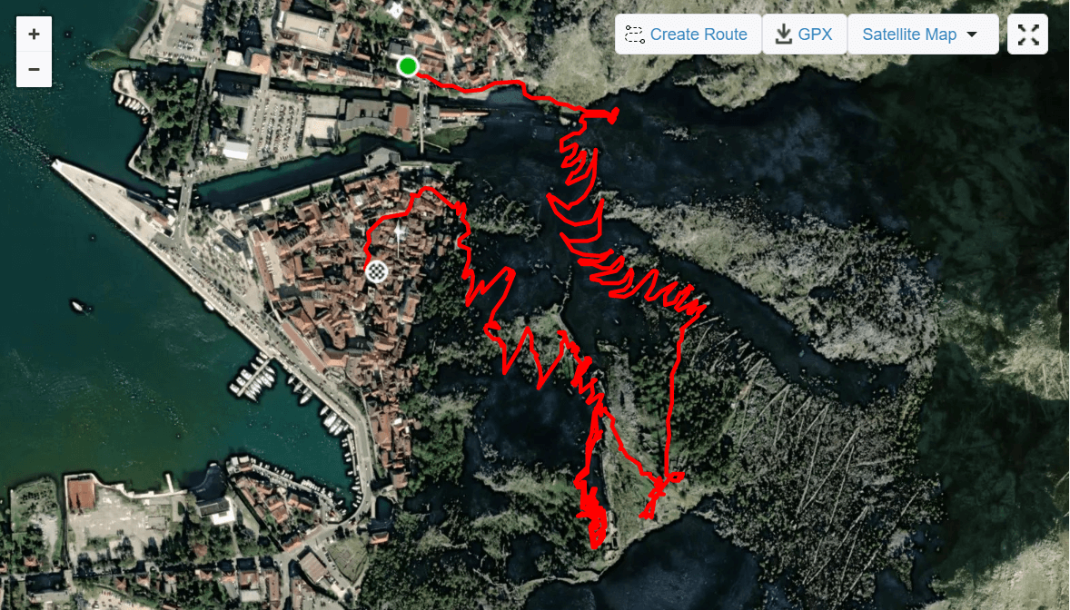 Fortress hike route