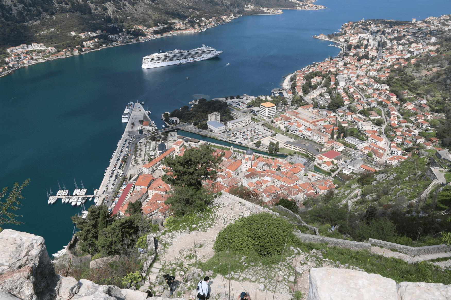 Kotor old town and bay